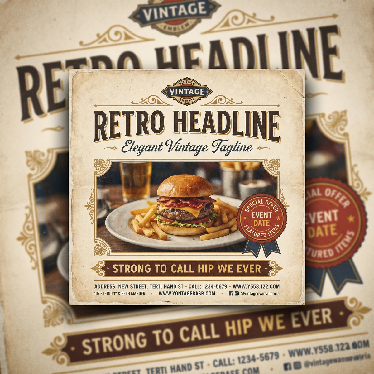 Vintage poster design style